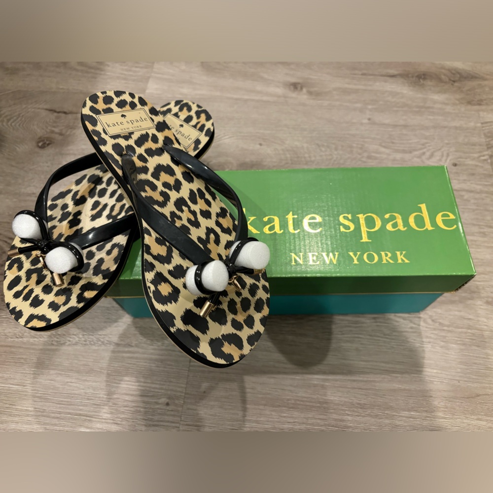 Leopard Kate Spade Beach Sandals